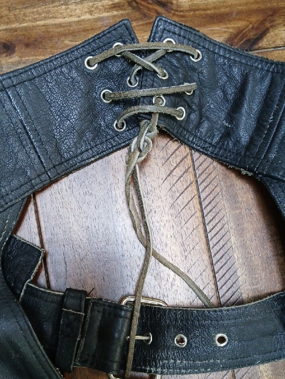 Vintage Hudson Leather Motorcycle Biker Chaps